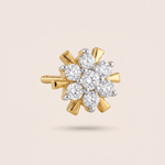 Load image into Gallery viewer, Brilliant Diamond Starburst Cluster Nose Pin in 18K Yellow Gold