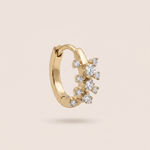 Load image into Gallery viewer, Celestial Diamond Constellation Hoop Nose Pin in 18K Yellow Gold