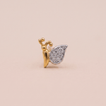 Load image into Gallery viewer, Whimsical Diamond Butterfly Nose Pin in 18K Yellow Gold
