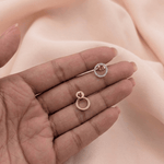 Load image into Gallery viewer, Eternity Halo 18K Yellow Gold Diamond Stud Earrings