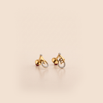 Load image into Gallery viewer, Graceful Ribbon Teardrop 18K Yellow Gold Diamond Stud Earrings