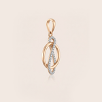 Load image into Gallery viewer, Infinite Loop Intertwined Diamond Pendant in 18K Rose Gold