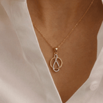 Load image into Gallery viewer, Infinite Loop Intertwined Diamond Pendant in 18K Rose Gold