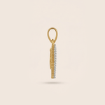 Load image into Gallery viewer, Sacred Om Leaf Diamond Pendant in 18K Yellow Gold