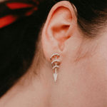 Load image into Gallery viewer, Diamond Serpent Spiral Stud Earrings in 18K Rose Gold