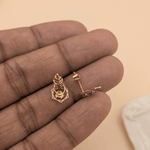 Load image into Gallery viewer, Blossoming Hexagon 18K Rose Gold Diamond Stud Earrings