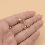 Load image into Gallery viewer, Sweeping Teardrop Halo 18K Yellow Gold Diamond Stud Earrings