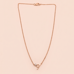 Load image into Gallery viewer, Modern Abstract Loop & Pavé Sphere Diamond Necklace in 18K Rose Gold