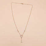 Load image into Gallery viewer, Romantic Nested Heart Diamond Lariat Necklace in 18K Rose Gold