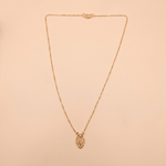 Load image into Gallery viewer, Abstract Botanical Diamond Leaf Necklace in 18K Yellow Gold
