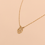 Load image into Gallery viewer, Abstract Botanical Diamond Leaf Necklace in 18K Yellow Gold