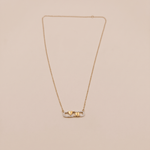 Load image into Gallery viewer, Modern Open Oval Double Heart Diamond Necklace in 18K Yellow Gold