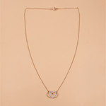 Load image into Gallery viewer, Radiant Nested Double Heart Diamond Necklace in 18K Rose Gold