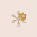 Load image into Gallery viewer, Delicate Snowflake Diamond Nose Pin in 18K Yellow Gold