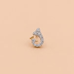 Load image into Gallery viewer, Regal Diamond Peacock Nose Pin in 18K Yellow Gold