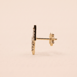 Load image into Gallery viewer, Striking Diamond Lightning Bolt Nose Pin in 18K Yellow Gold