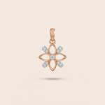 Load image into Gallery viewer, Blossoming Petals 18K Rose Gold Diamond Flower Pendant