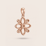 Load image into Gallery viewer, Blossoming Petals 18K Rose Gold Diamond Flower Pendant