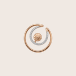 Load image into Gallery viewer, Cosmic Orbit Diamond Compass Pendant in 18K Rose Gold