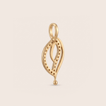 Load image into Gallery viewer, Ethereal Leaf Diamond Droplet Pendant in 18K Rose Gold
