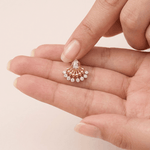 Load image into Gallery viewer, Radiant Fan Diamond Droplet Pendant in 18K Yellow Gold