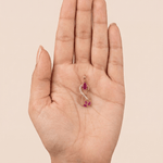 Load image into Gallery viewer, Infinite Crimson Bloom 18K Yellow Gold Diamond & Ruby Pendant