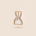 Load image into Gallery viewer, Timeless Hourglass Diamond Pendant in 18K Rose Gold