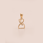 Load image into Gallery viewer, Timeless Hourglass Diamond Pendant in 18K Rose Gold