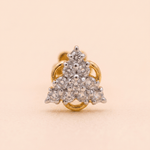 Load image into Gallery viewer, Radiant Diamond Pyramid Cluster Nose Pin in 18K Yellow Gold
