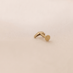 Load image into Gallery viewer, Sweeping Diamond Crescent Moon Nose Pin in 18K Yellow Gold
