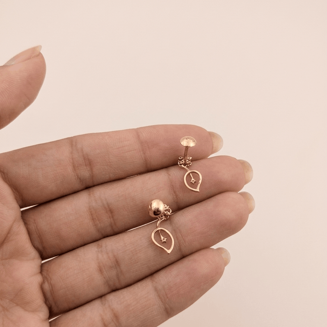 Blossom & Dewdrop 18K Rose Gold Diamond Dangle Earrings
