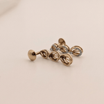 Load image into Gallery viewer, Cascading Triple Teardrop Diamond Dangle Earrings in 18K Rose Gold
