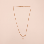 Load image into Gallery viewer, Geometric Floral Drop Diamond Necklace in 18K Rose Gold

