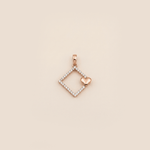 Load image into Gallery viewer, Infinite Love Diamond Square Pendant in 18K Rose Gold
