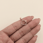 Load image into Gallery viewer, Infinite Love Diamond Square Pendant in 18K Rose Gold
