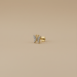 Load image into Gallery viewer, Sparkling Diamond Butterfly Nose Pin in 18K Yellow Gold
