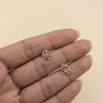 Load image into Gallery viewer, Blossoming Hexagon 18K Rose Gold Diamond Stud Earrings

