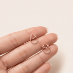 Load image into Gallery viewer, Elegant Sculpted Knot &amp; Halo Diamond Stud Earrings in 18K Rose Gold
