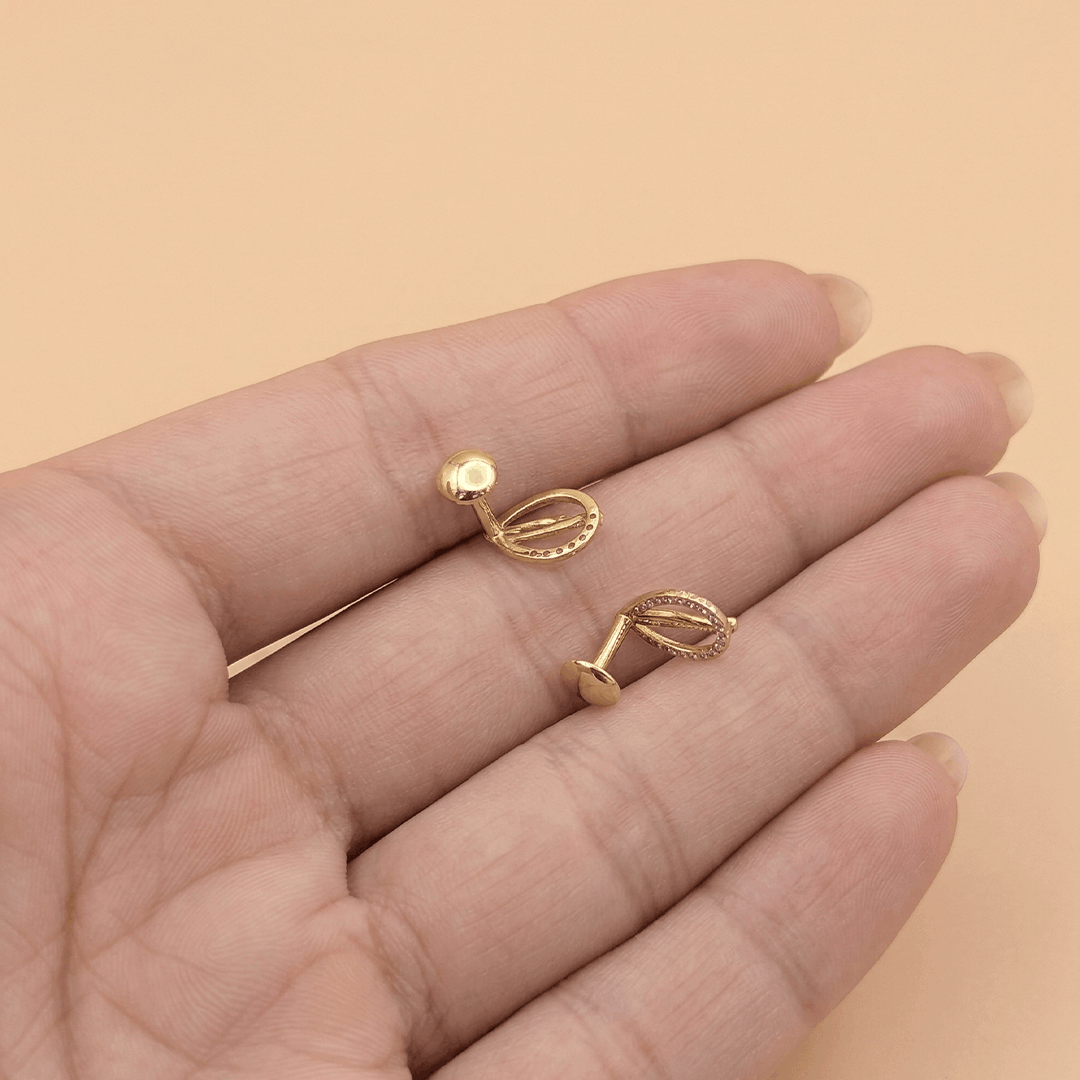 Sweeping teardrop halo 18k yellow gold diamond stud earrings