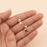 Load image into Gallery viewer, Layered Butterfly Diamond Stud Earrings in 18K Yellow Gold
