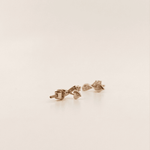 Load image into Gallery viewer, Diamond Infinity Ribbon &amp; Heart Stud Earrings in 18K Rose Gold
