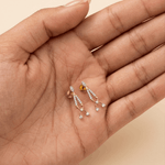 Load image into Gallery viewer, Delicate Articulated Geometric Diamond Dangle Earrings in 18K Rose Gold
