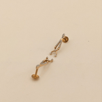 Load image into Gallery viewer, Delicate Articulated Geometric Diamond Dangle Earrings in 18K Rose Gold
