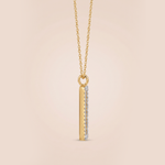 Load image into Gallery viewer, Modern Open Rectangular Diamond Necklace in 18K Rose Gold
