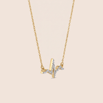 Load image into Gallery viewer, Sparkling Diamond Heartbeat Pulse Necklace in 18K Yellow Gold
