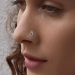 Load image into Gallery viewer, Regal Diamond Peacock Nose Pin in 18K Yellow Gold
