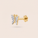 Load image into Gallery viewer, Delicate Diamond Butterfly Nose Pin in 18K Yellow Gold
