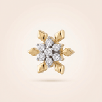 Load image into Gallery viewer, Brilliant Diamond Starburst Nose Pin in 18K Yellow Gold
