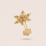 Load image into Gallery viewer, Brilliant Diamond Starburst Nose Pin in 18K Yellow Gold

