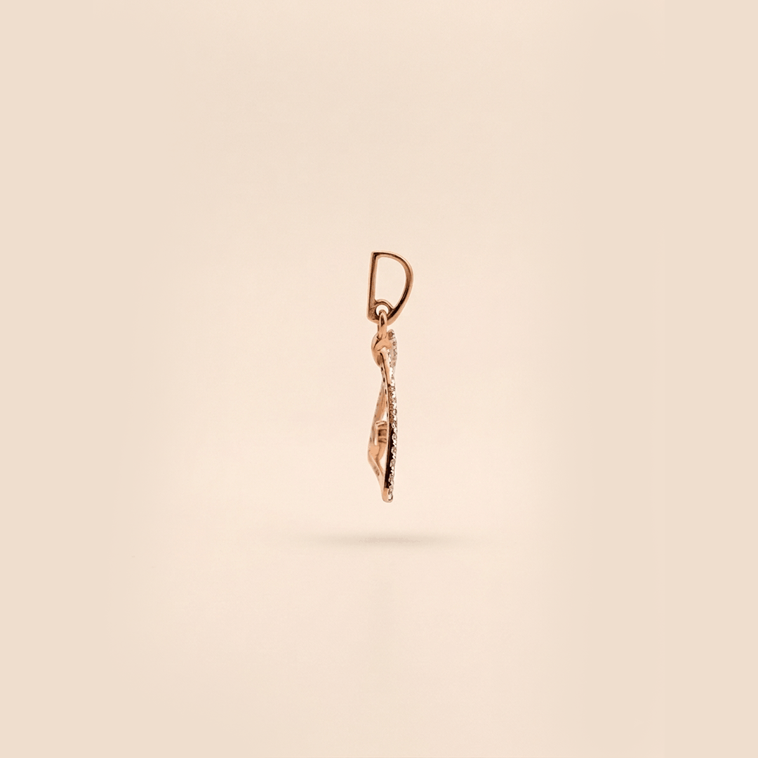 Golden Willow Diamond Branch Pendant in 18K Yellow Gold